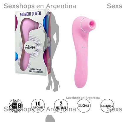 Midnight quiver Pink succionador de clitoris con carga USB